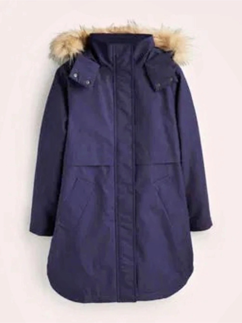 Boden Hooded Waterproof Borg Lined Parka Green US 14R
